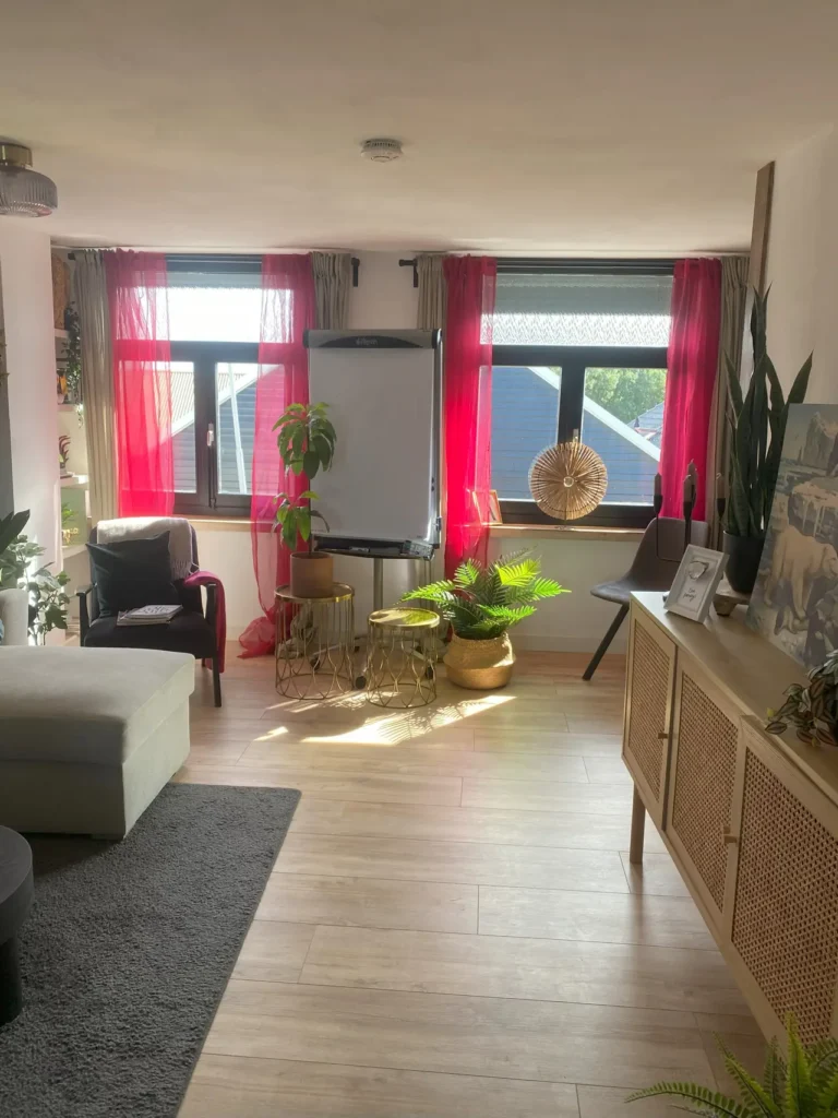 Slaapruimte onder het balkenplafond